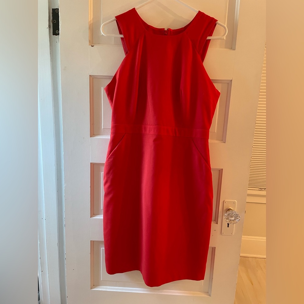 J. Crew sleeveless dress, red